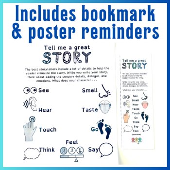 Sensory Details for Interactive Hands-On Narrative Creative Writing Lesson, image 4