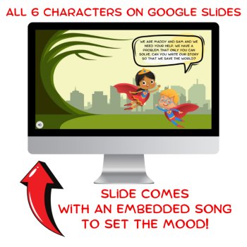 Narrative Creative Writing Pull Tab Flyers with Fun Writing Prompts Grades 3-6, image 3