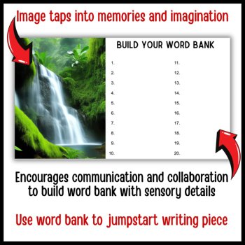 Editable Digital Picture Writing Prompts with Buildable Word Banks, image 2