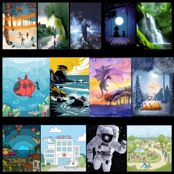 Editable Digital Picture Writing Prompts with Buildable Word Banks, image 4