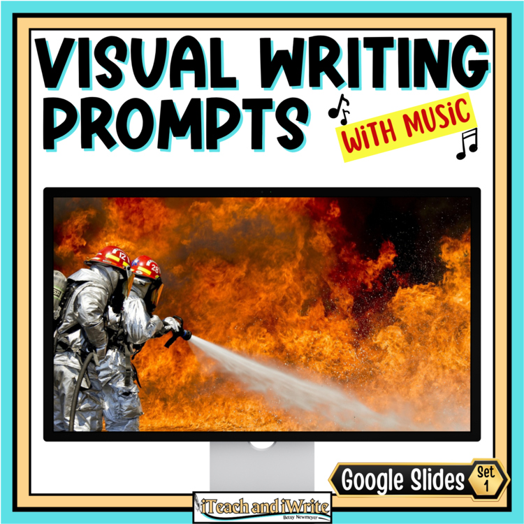 Creative Writing Digital Photo Prompts with Music Visual Story Starters SET 1