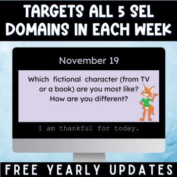 Yearlong Morning Meeting Slides: SEL Question of the Day No Prep Bell Ringers, image 2