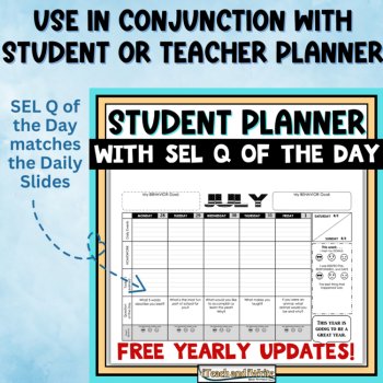 Yearlong Morning Meeting Slides: SEL Question of the Day No Prep Bell Ringers, image 4