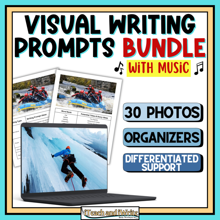 Visual Story Starters Bundle: Creative Writing Photo Prompts Set to Music