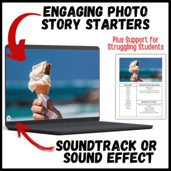 Visual Story Starters Bundle: Creative Writing Photo Prompts Set to Music, image 2