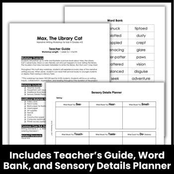 Narrative Picture Book Writing Project for Grades 4-8: Max, The Library Cat, image 4