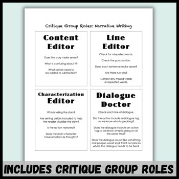 ELA Writing Revision Forms and Worksheets for Self Reflection and Peer Feedback, image 4