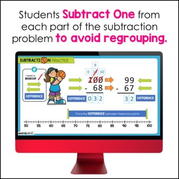 3 Digit Subtraction with Regrouping #3 - Subtracting Across Zeros - A NEW Way, image 3