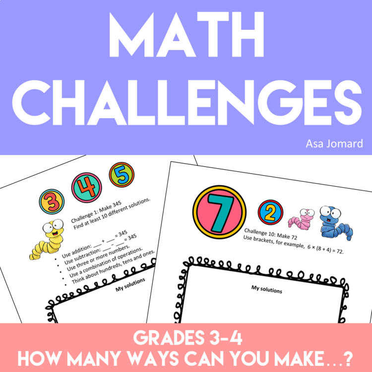 Math Challenges | How Many Ways Can You Make…? Grades 3- 4