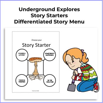 Underground Explores Story Starters | Differentiated Writing Menu | Grades 1 -3, image 2