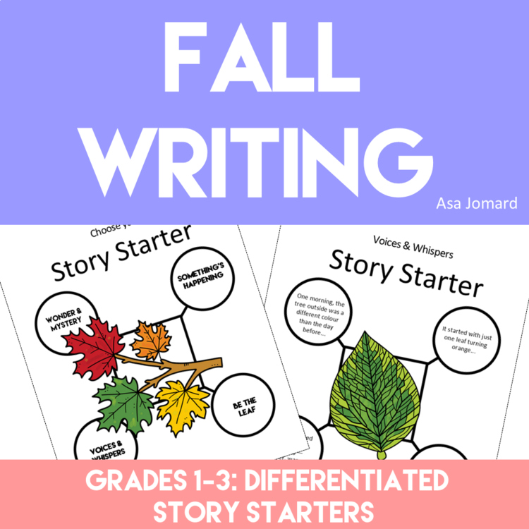 Fall Story Starters | Differentiated Writing Menu | Grades 1 -3