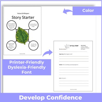 Fall Story Starters | Differentiated Writing Menu | Grades 1 -3, image 3