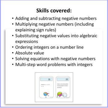 Negative Numbers Task Cards | Word Problems, image 4