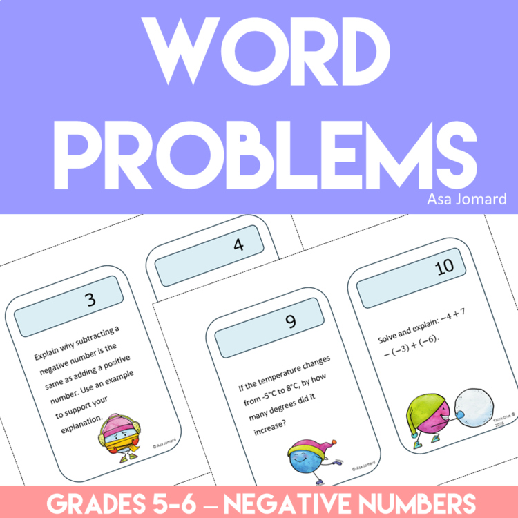 Negative Numbers Word Problems