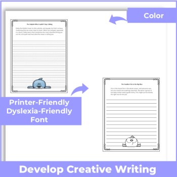 Ocean Animal Bundle | Writing Prompts Task Cards, image 3