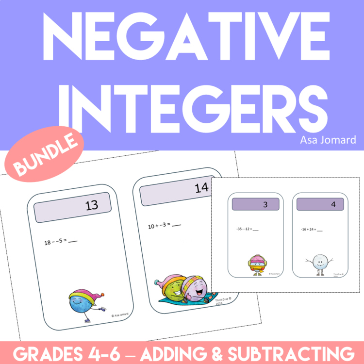Negative Numbers Bundle | Adding & Subtracting Integers