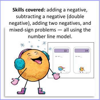 Negative Numbers Task Cards | Adding & Subtracting Integers, image 4