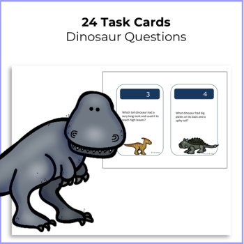 Dinosaur Task Cards Engaging Science Review  | Grades 1–3), image 2