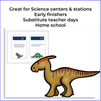 Dinosaur Task Cards Engaging Science Review  | Grades 1–3), image 4