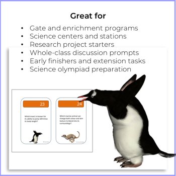 Animal Task Cards Grades 3+ | GATE Science  Critical Thinking, image 4