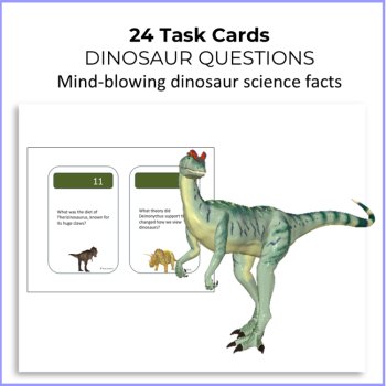 Dinosaur Task Cards — Grades 3+ | GATE Science & Critical Thinking, image 2