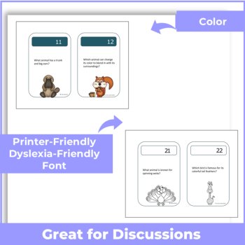 Animal Task Cards – Grades 1–3 | Science Discussion Cards, image 3