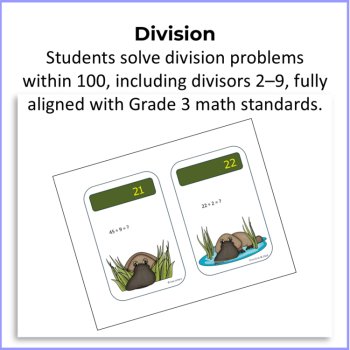 Division Fact Practice Task Cards | Grade 3, image 4