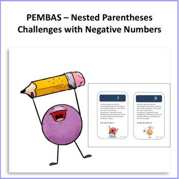 Order of Operations Task Cards | Nested Parentheses | PEMDAS, image 4