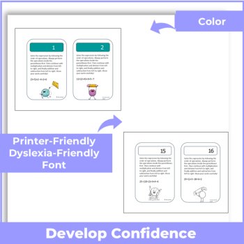 Order of Operations Task Cards | Parentheses | PEMDAS | Multiplication Division, image 3