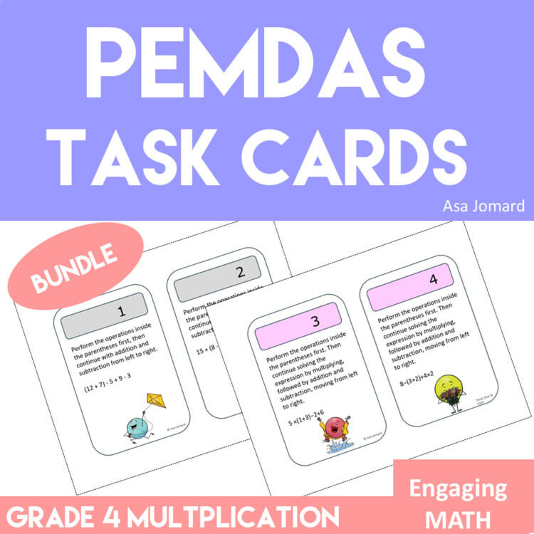Order of Operations Task Cards PEMDAS Bundle