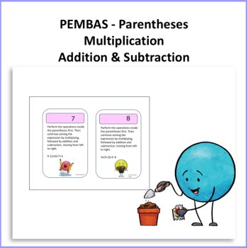 Order of Operations Task Cards | Parentheses | PEMDAS | Multiplication, image 4