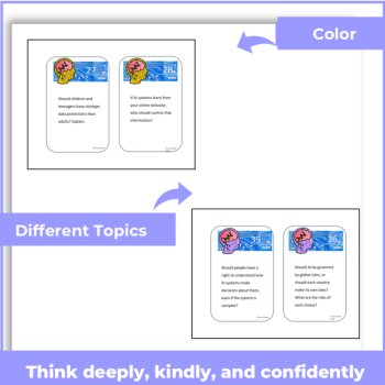 AI Impact & Discussion Task Cards | Critical Thinking, Digital Citizenship | 4+, image 3
