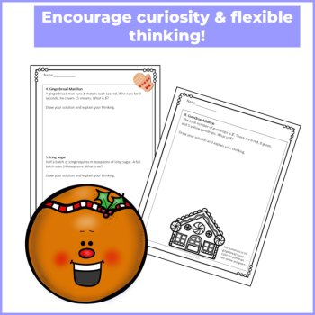 Algebra Grade 4 Gingerbread Worksheets with Metacognitive Reflection, image 3