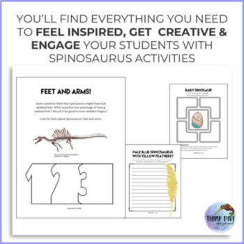 Discover Dinosaurs Bundle | T-Rex Triceratops and Spinosaurus Activities, image 2