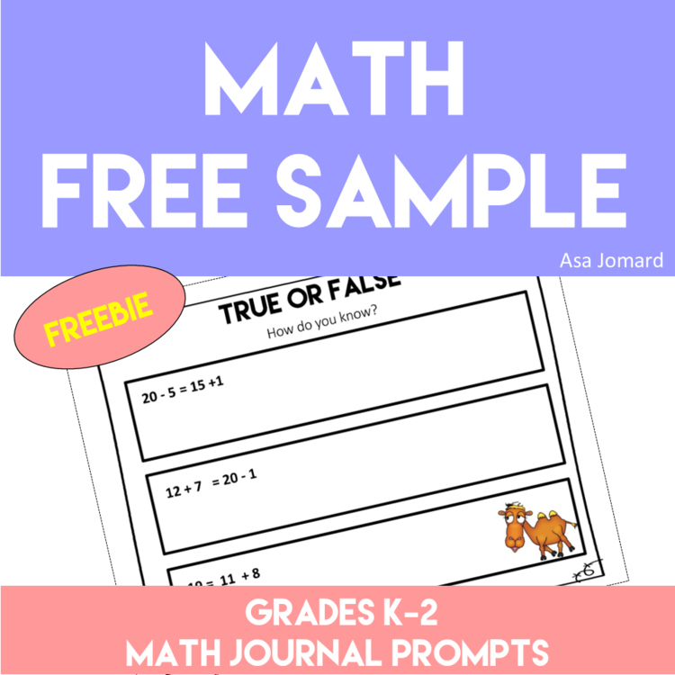 Engaging Kindergarten Grade 1 & 2 Math Journal Prompts | Back to School