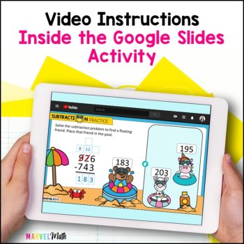 3 Digit Subtraction with Regrouping #2 - Google Slides - Subtraction Splash, image 2