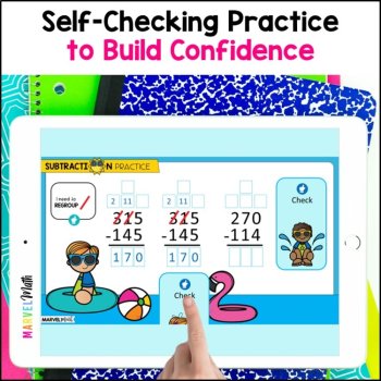 3 Digit Subtraction with Regrouping #2 - Google Slides - Subtraction Splash, image 3
