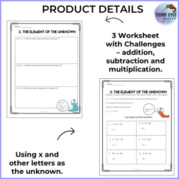Algebra Grade 4 FREEBIE with Metacognitive Reflection for Algebra Thinkers, image 3