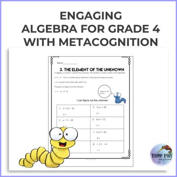 Algebra Grade 4 Worksheets with Metacognitive Reflection for Algebra Thinkers, image 2