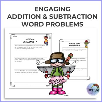 Math Word Problem Worksheets - Addition and Subtraction for Grades 1 to 2, image 2