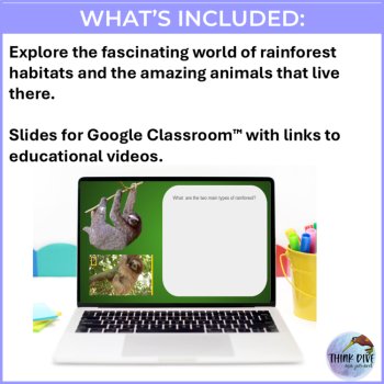 Engaging Rainforest Google Slides | Animal Adaptation for Google Classroom™, image 3