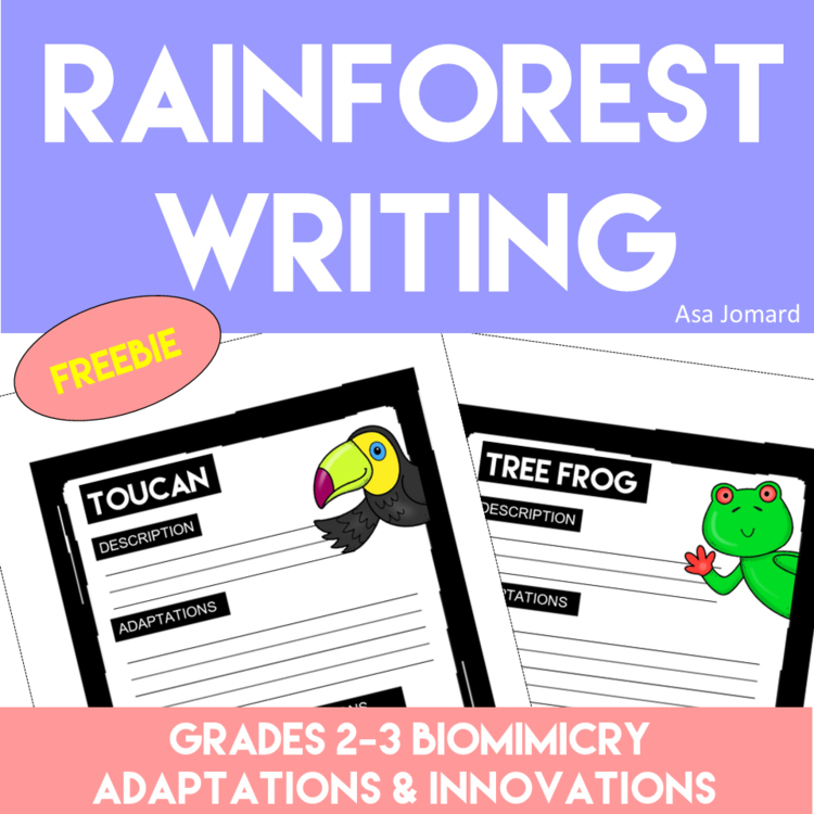 Rainforest Animals Writing FREEBIE | Adaptations and Innovations