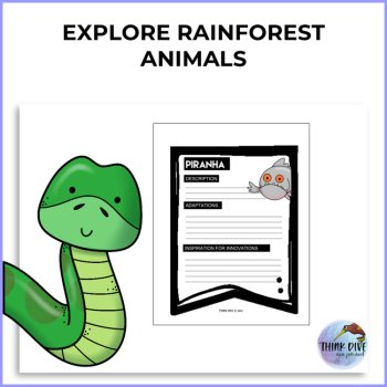 Rainforest Animals Writing FREEBIE | Adaptations and Innovations, image 2
