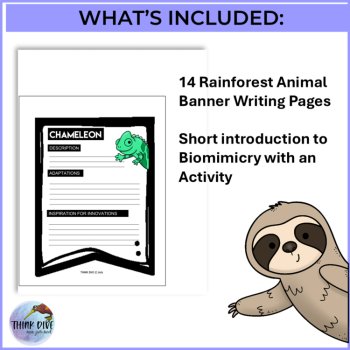 Rainforest Animals Writing FREEBIE | Adaptations and Innovations, image 3