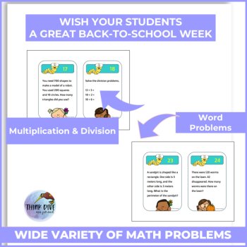 Educational Fun Back to School Board Game | Scoot Game Math Grade 3, image 4