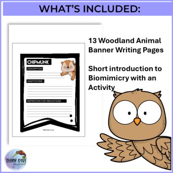 Woodland Animals Writing FREEBIE | Adaptations and Innovations, image 3