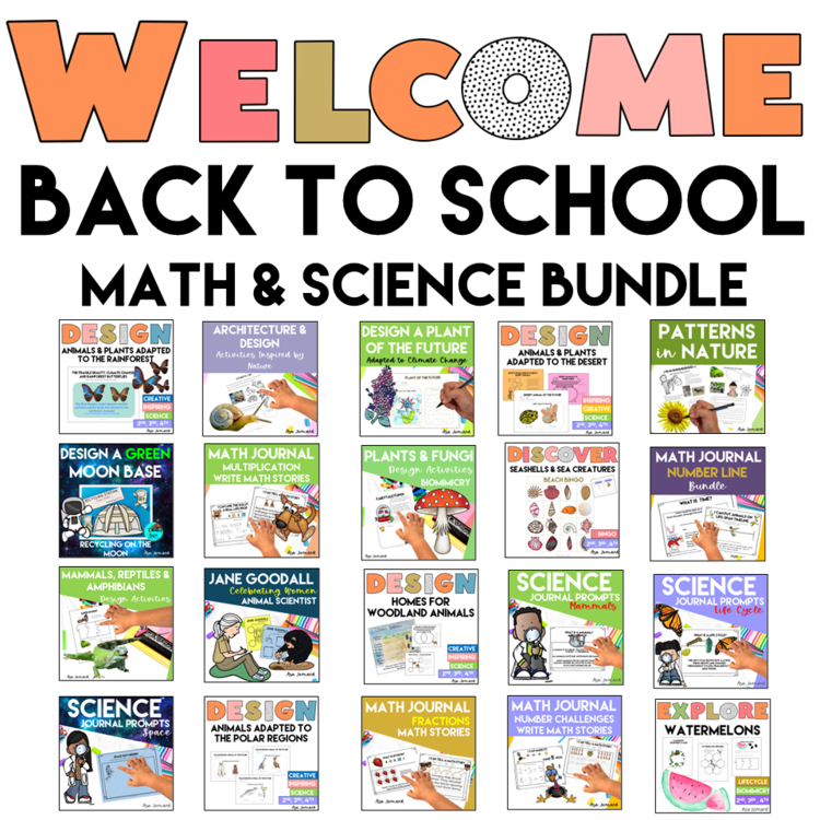 Engaging Back to School Science and Math Bundle | Grade 2 and Grade 3