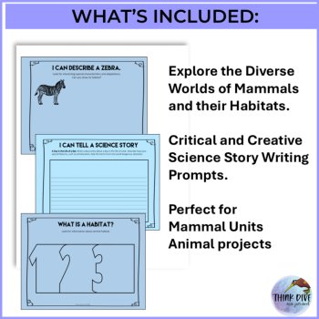 Engaging Mammal Science Journal Prompts | Write Creative Nonfiction Stories, image 3