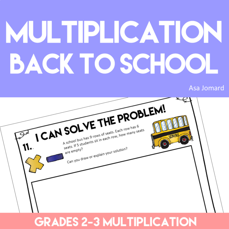Back to School Multiplication Math Journal | Creative Problem Solving Grades 2–3