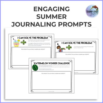 Fun and Engaging Math Journal Prompts  | Summer-Themed Fraction Problem, image 2